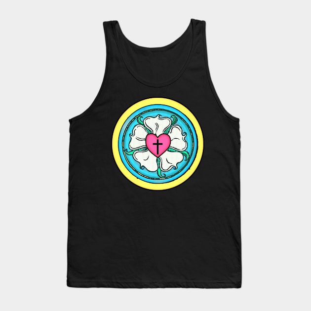 Luther Rose Martin Luther Lutheran Tank Top by Kdeal12